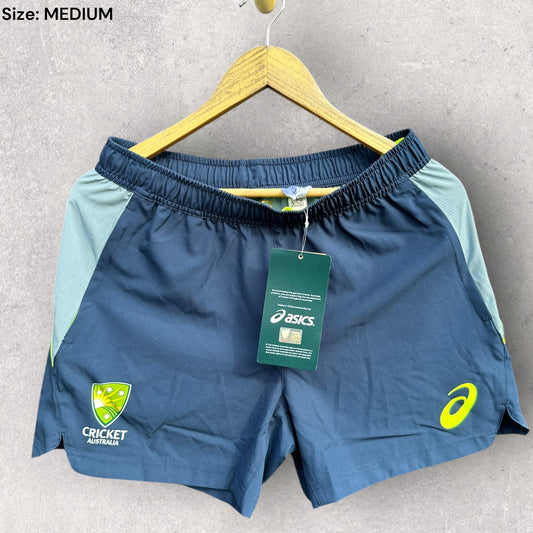 AUSTRALIAN CRICKET ASICS TRAINING SHORTS PLAYER ISSUED BRAND NEW WITH TAGS
