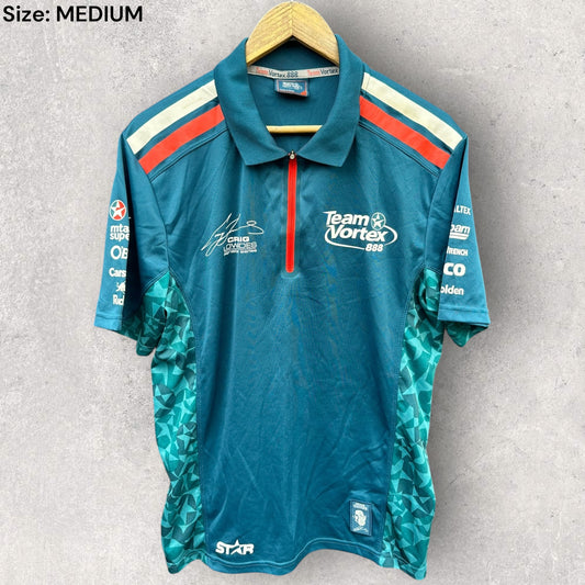Craig Lowndes Team Vortex 888 V8 Supercars Blue Polo Shirt