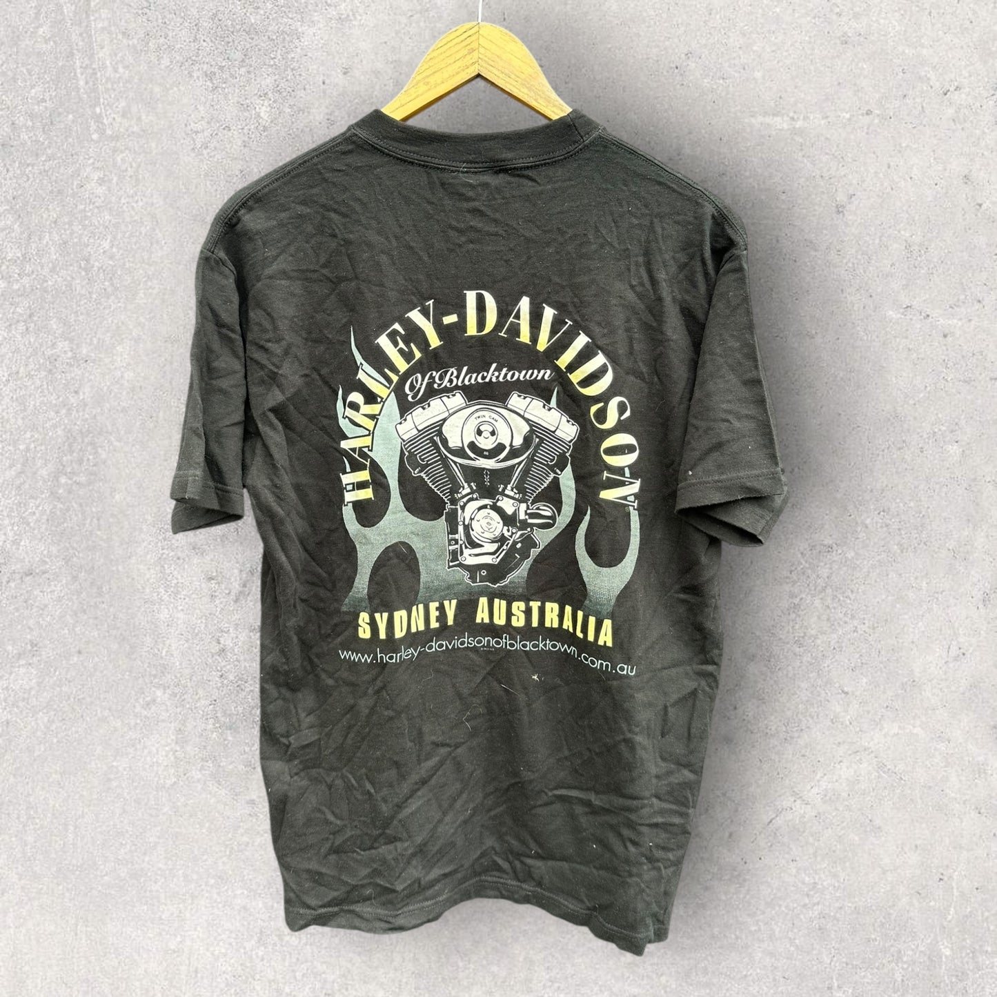 HARLEY DAVIDSON 2004 NSW STATE RALLY RICHMOND VINTAGE BLACK SHIRT