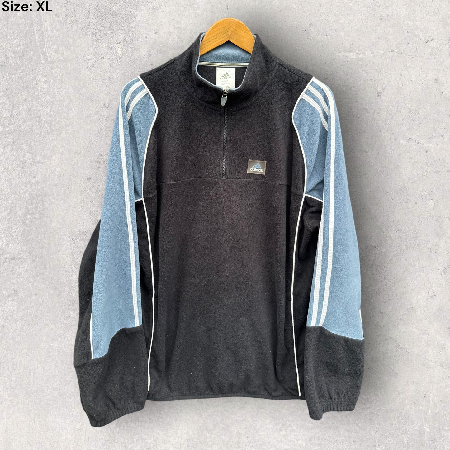 ADIDAS HALF ZIP FLEECE JACKET