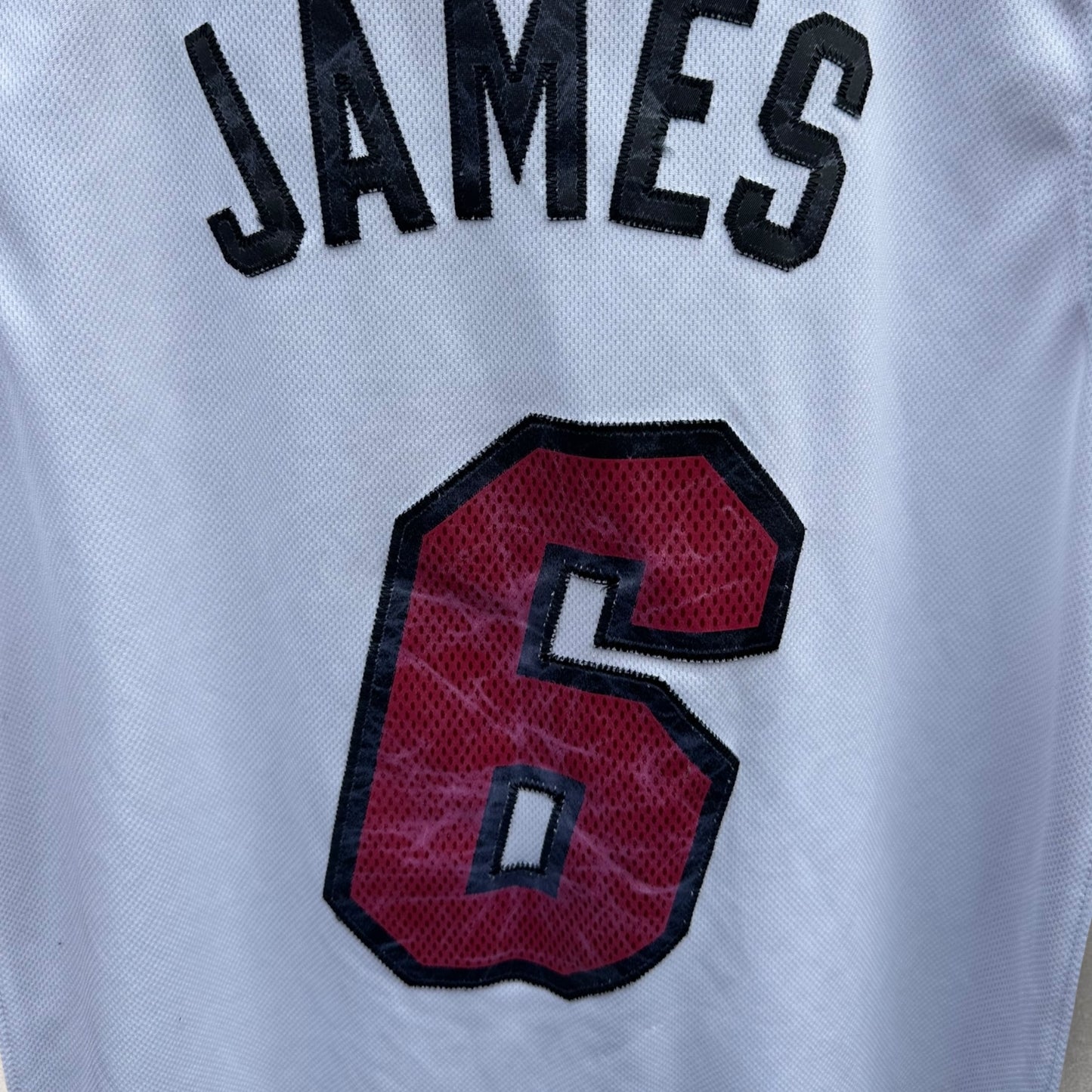 LEBRON JAMES MIAMI HEAT ADIDAS SWINGMAN WHITE NBA JERSEY