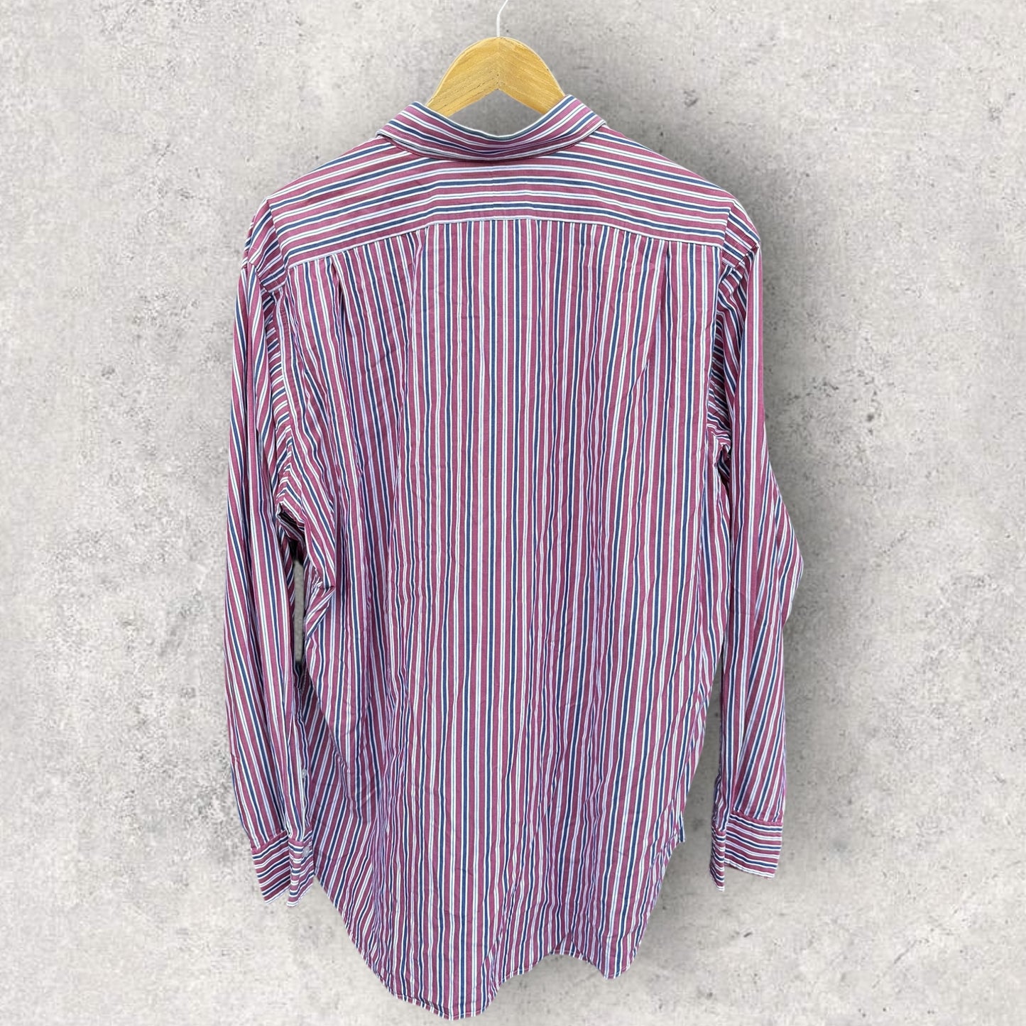 RALPH LAUREN POLO BUTTON UP LONG SLEEVE RED/WHITE/BLUE CHECKERED SHIRT