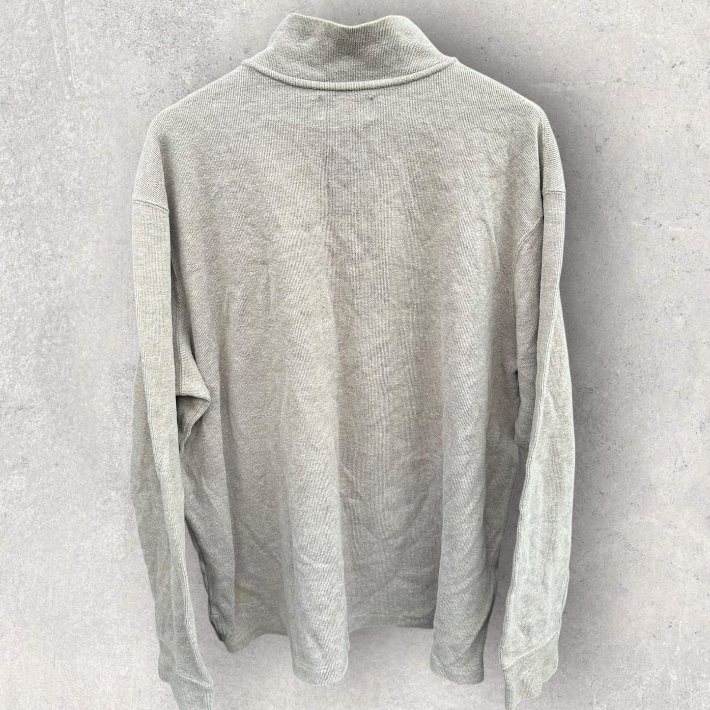 RALPH LAUREN POLO BEIGE HALF ZIP PULLOVER JUMPER