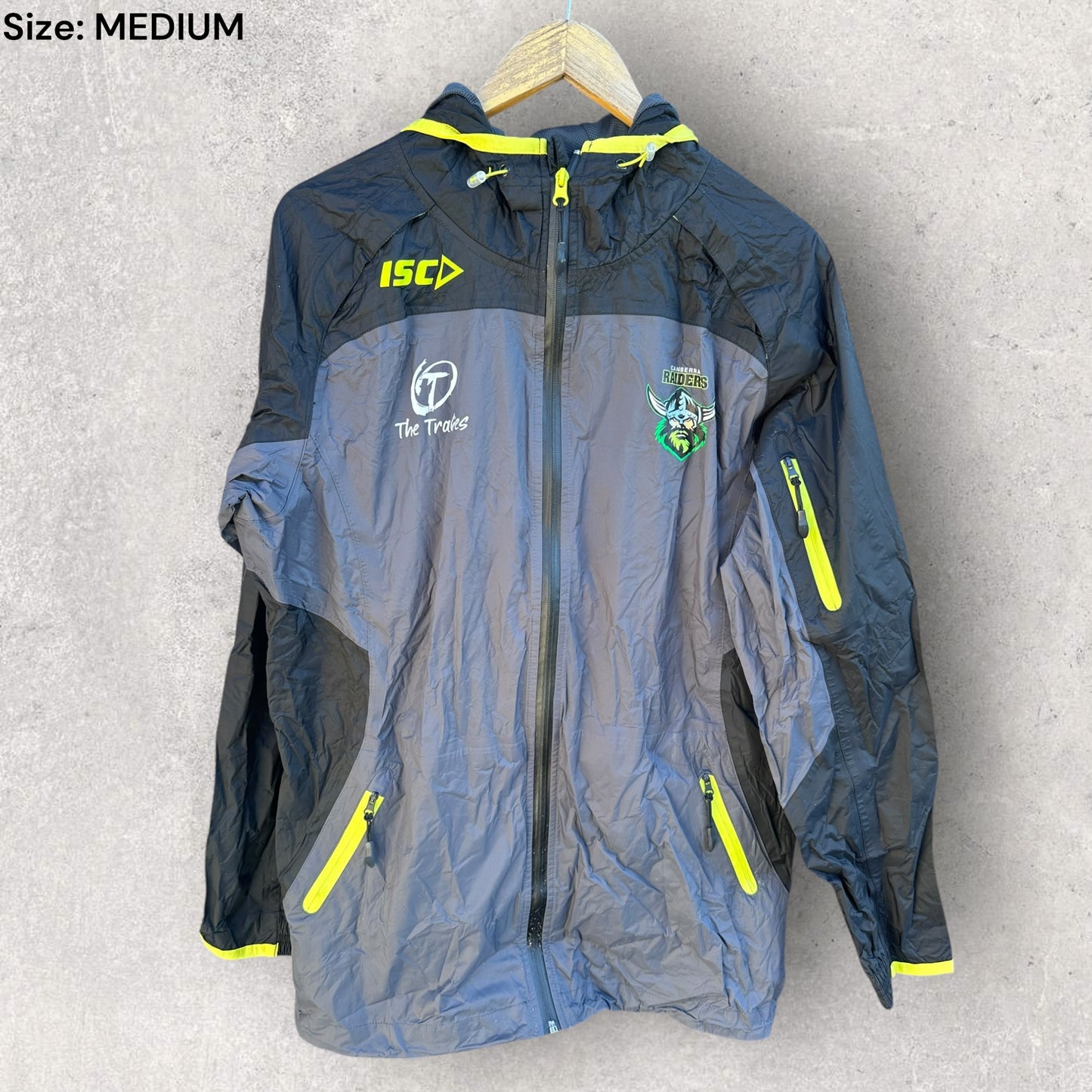 Canberra Raiders ISC Grey Windbreaker Hooded Jacket