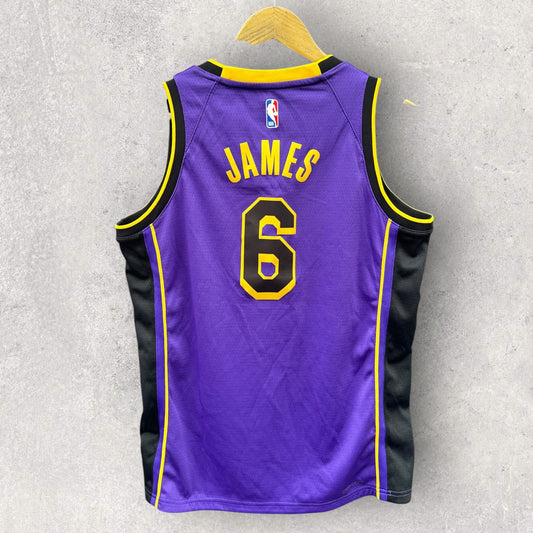 LEBRON JAMES LA LAKERS 2022 AWAY KIDS NIKE NBA JERSEY