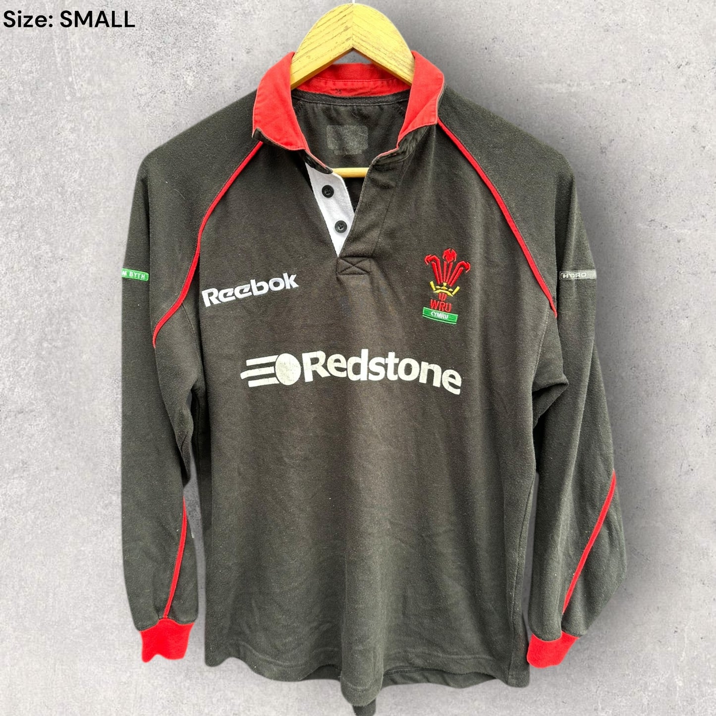 WALES RUGBY UNION REEBOK VINTAGE LONG SLEEVE COTTON JERSEY