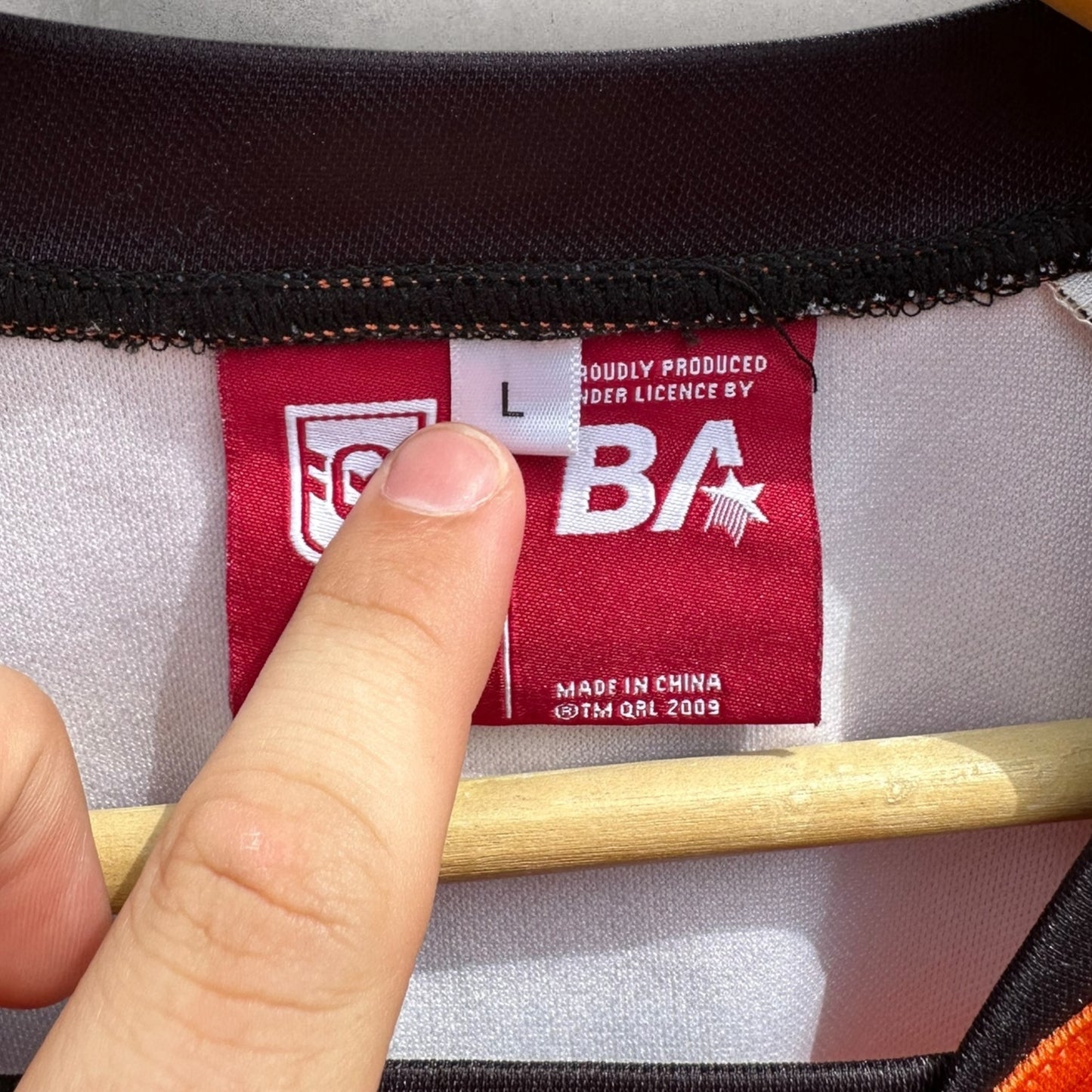 BRISBANE TIGERS MAL MENINGA CUP MATCH WORN JERSEY