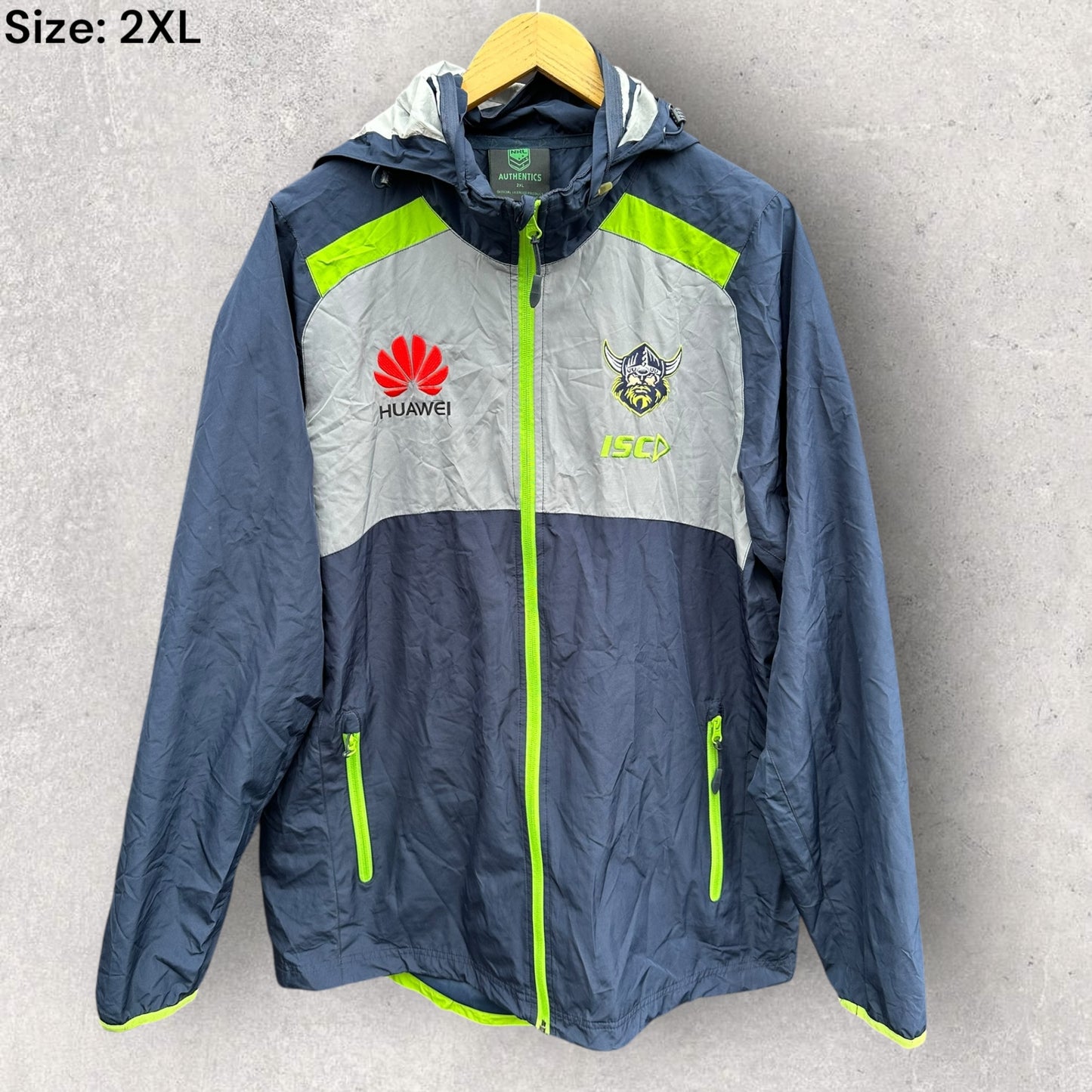 CANBERRA RAIDERS ISC WINDBREAKER JACKET PLAYER ISSUED TO J SUBLOO