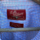 RM Williams Long Sleeve Button Up Vintage White Shirt With Blue & Red Checkers