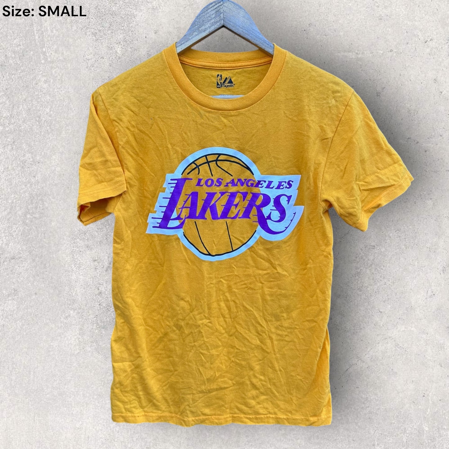 KOBE BRYANT LA LAKERS MAJESTIC YELLOW NBA SHIRT