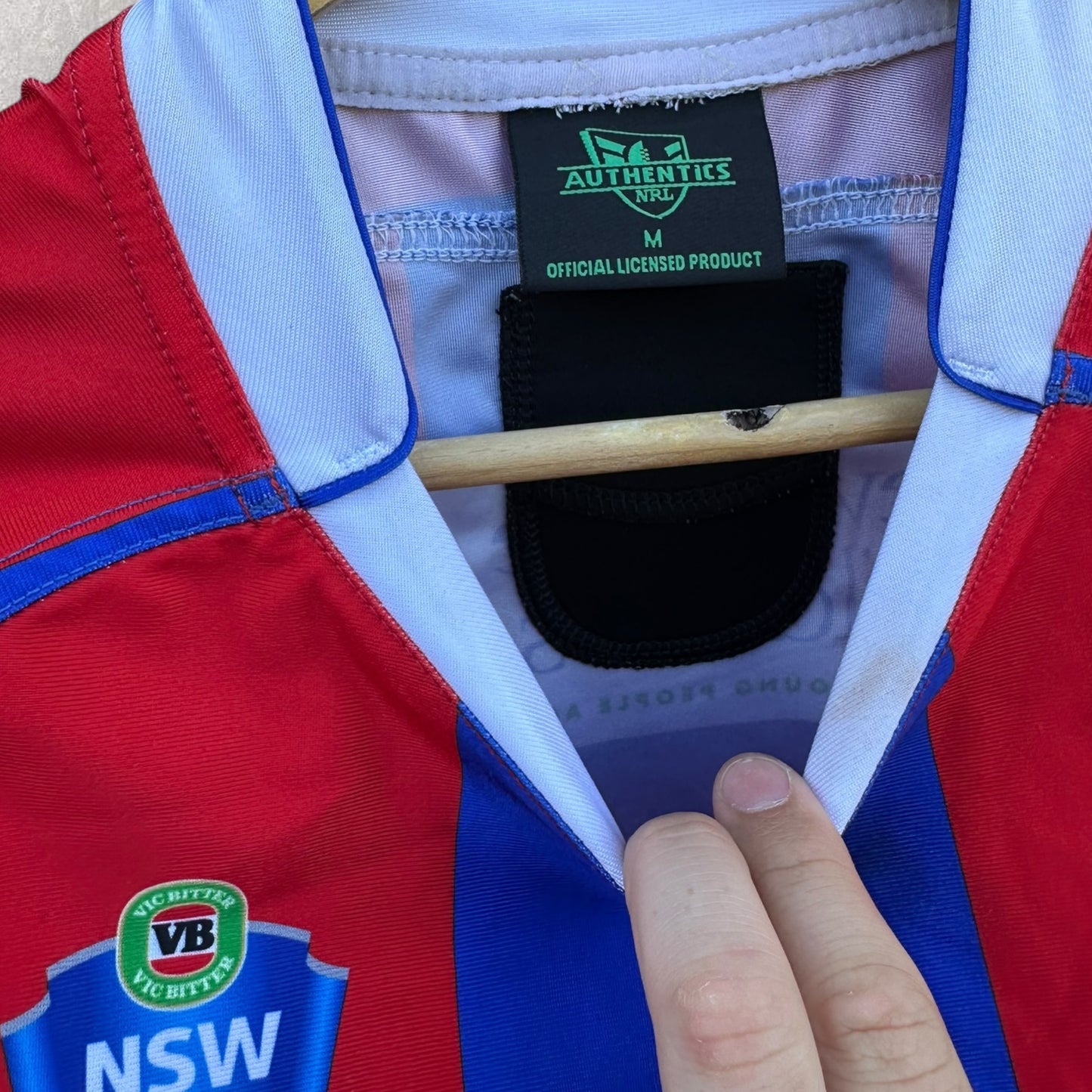 NEWCASTLE KNIGHTS NSW CUP MATCH WORN #1 JERSEY