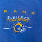 LA Rams Tultex NFL Super Bowl 2000 Champions Vintage Blue Crew Neck Jumper