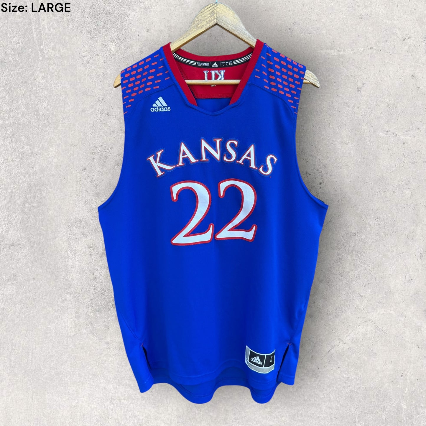 KANSAS JAYHAWKS ADIDAS 2014 NCAA BASKETBALL JERSEY