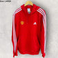 MANCHESTER UNITED 2022 ADIDAS RED PULLOVER HOODED JUMPER