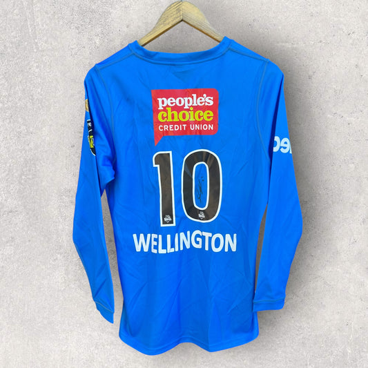 ADELAIDE STRIKERS WBBL PLAYER WORN MATCH JERSEY SIGNED  AJ WELLINGTON