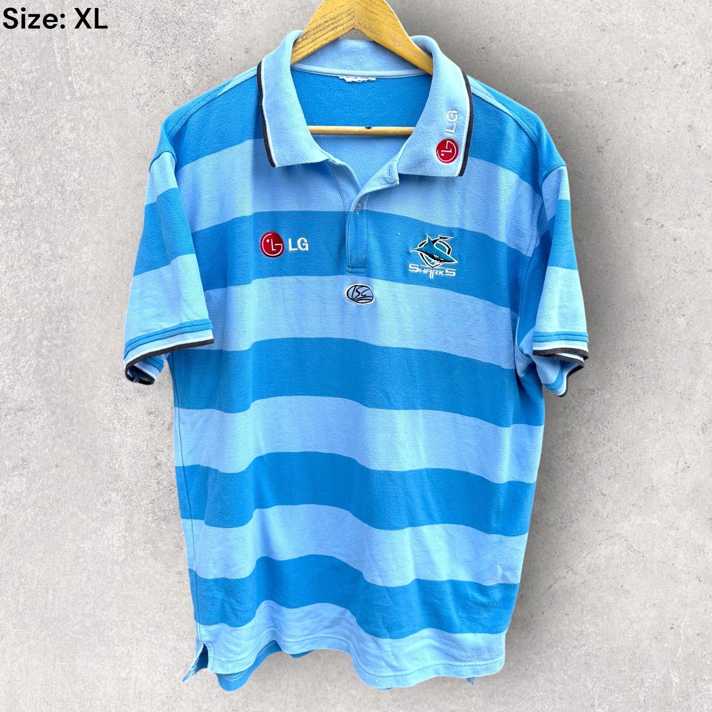 Cronulla Sharks ISC Vintage Short Sleeve Rugby League Polo Shirt