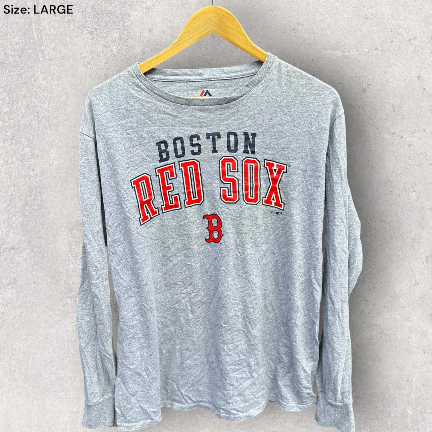 BOSTON RED SOX GREY LONG SLEEVE MLB SHIRT