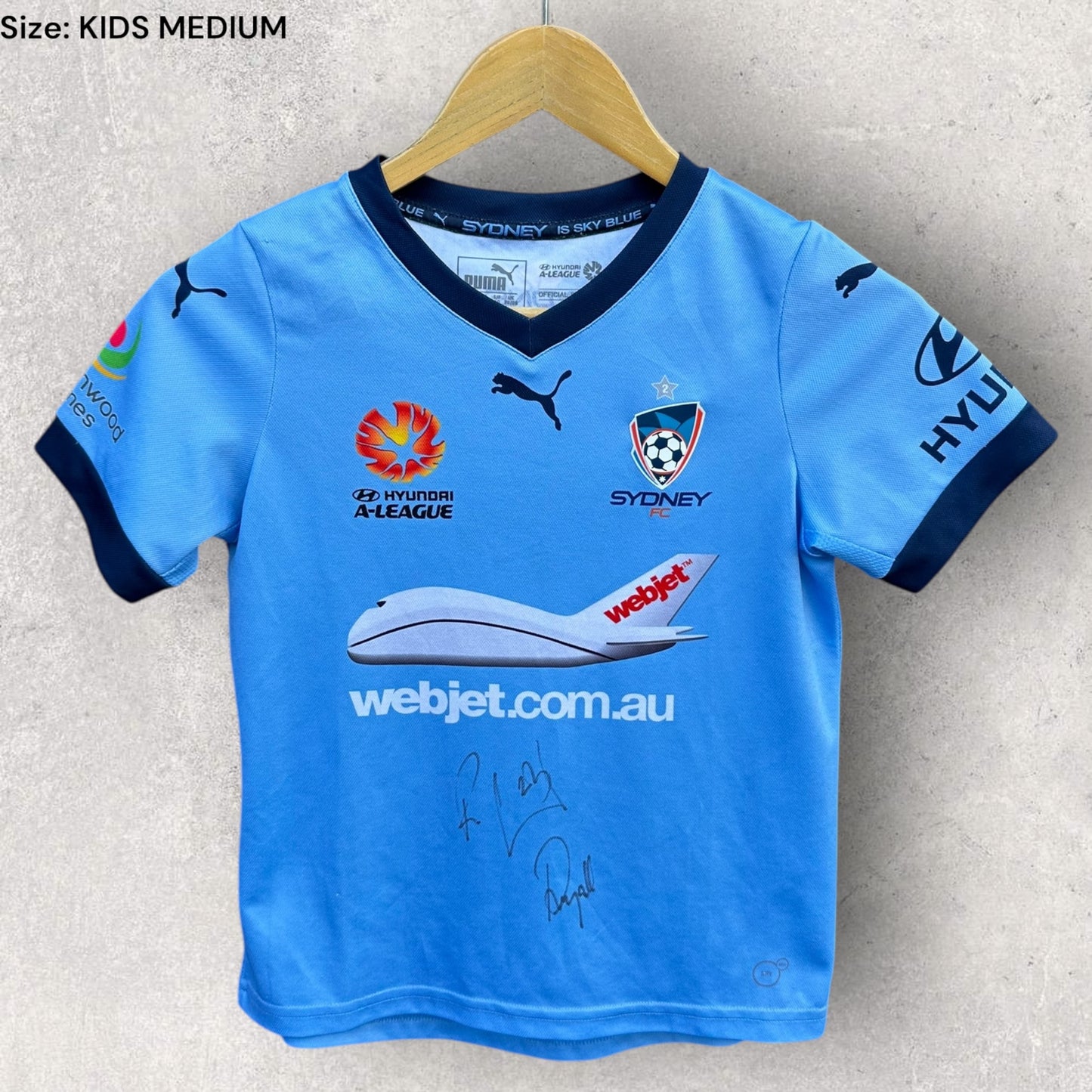 SYDNEY FC 2015 KIDS PUMA HOME SIGNED JERSEY