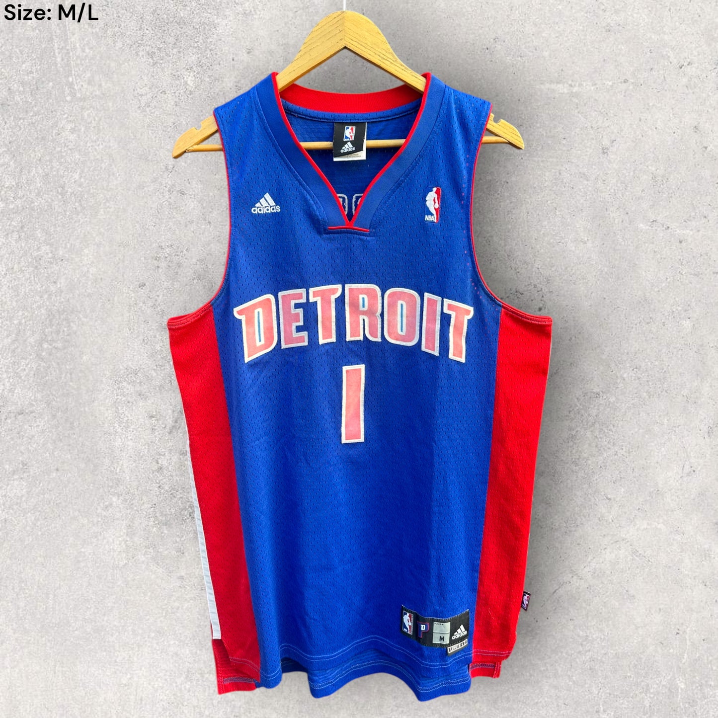 ALLEN IVERSON DETROIT PISTONS ADIDAS NBA JERSEY