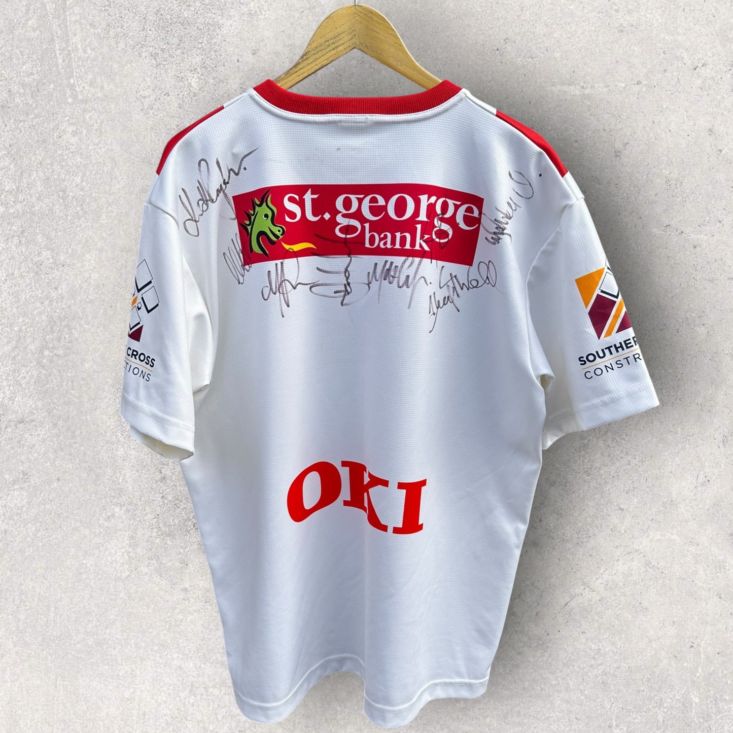 ST GEORGE ILLAWARRA DRAGONS 2008 HOME CENTENARY JERSEY SIGNED BY SQUAD