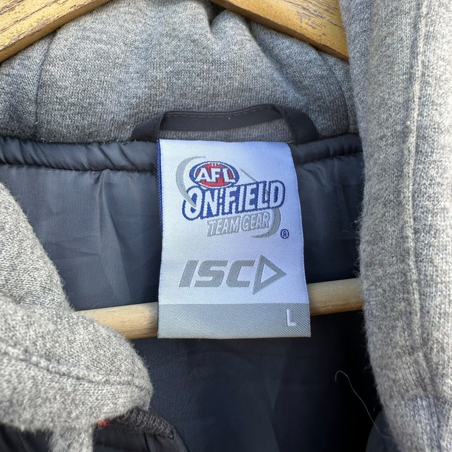 Sydney Swans ISC on field bomber afl hooded jacket