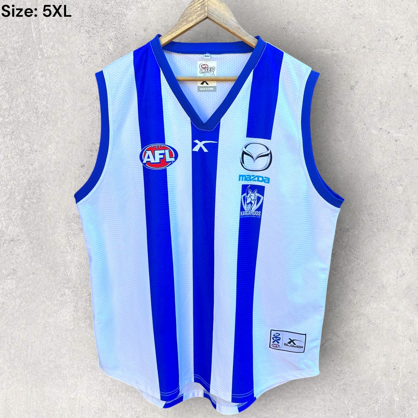NORTH MELBOURNE KANGAROOS 2011 X-BLADES HOME JERSEY