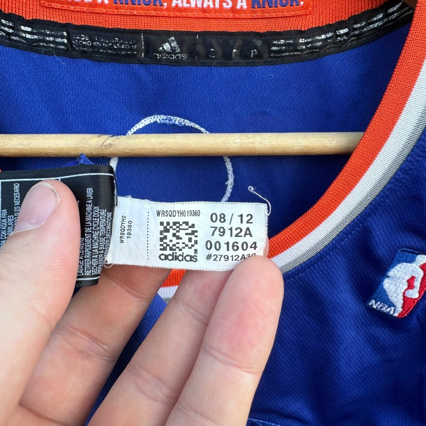 CARMELO ANTHONY NEW YORK KNICKS 2012 ADIDAS NBA JERSEY