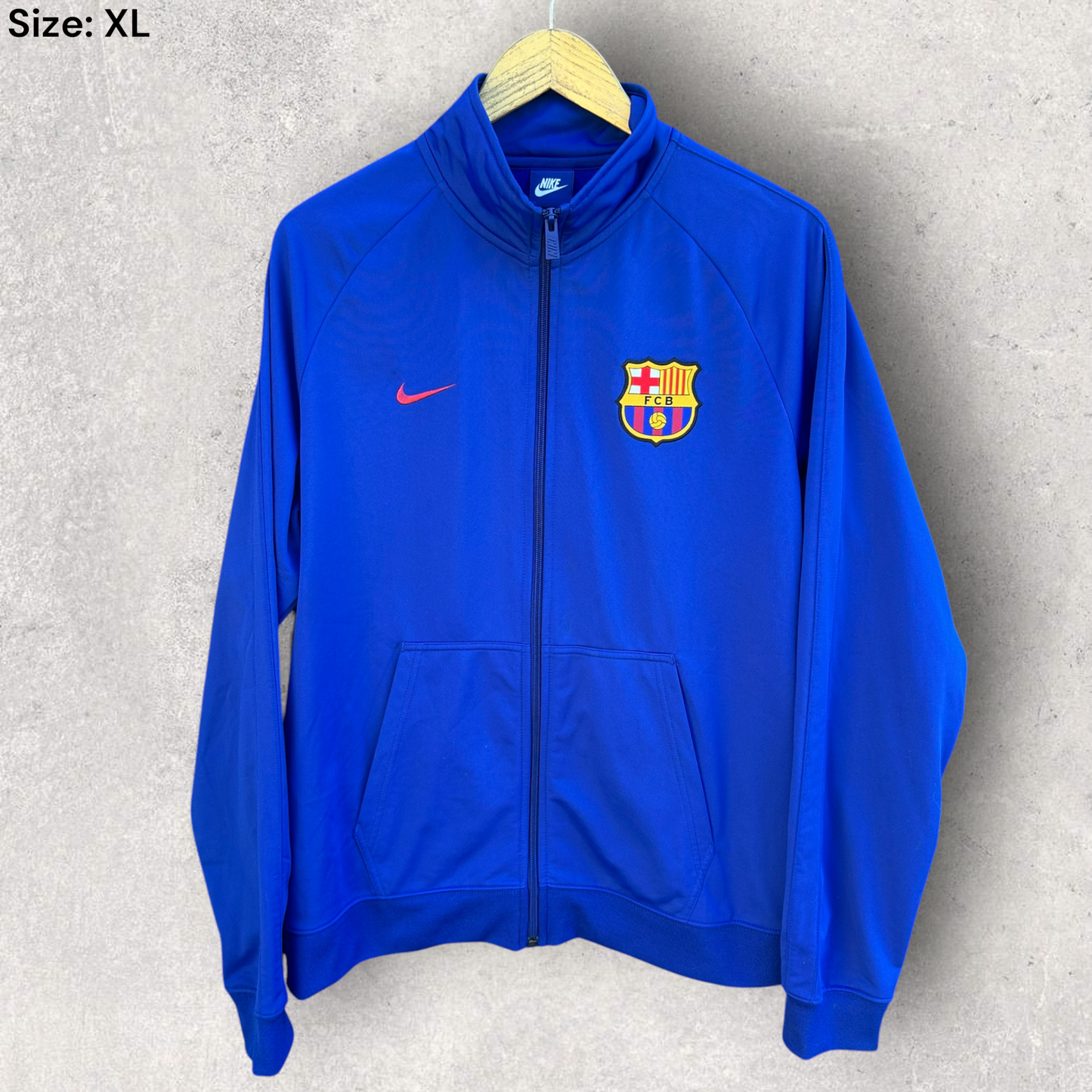 Barcelona FC Nike Blue Full Zip Football Jacket