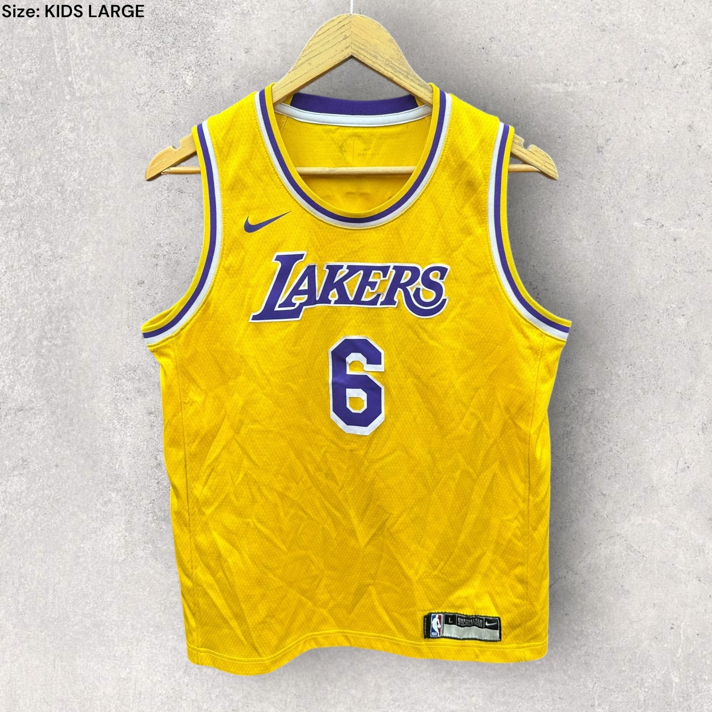 LA LAKERS LEBRON JAMES KIDS NIKE 2021 NBA JERSEY