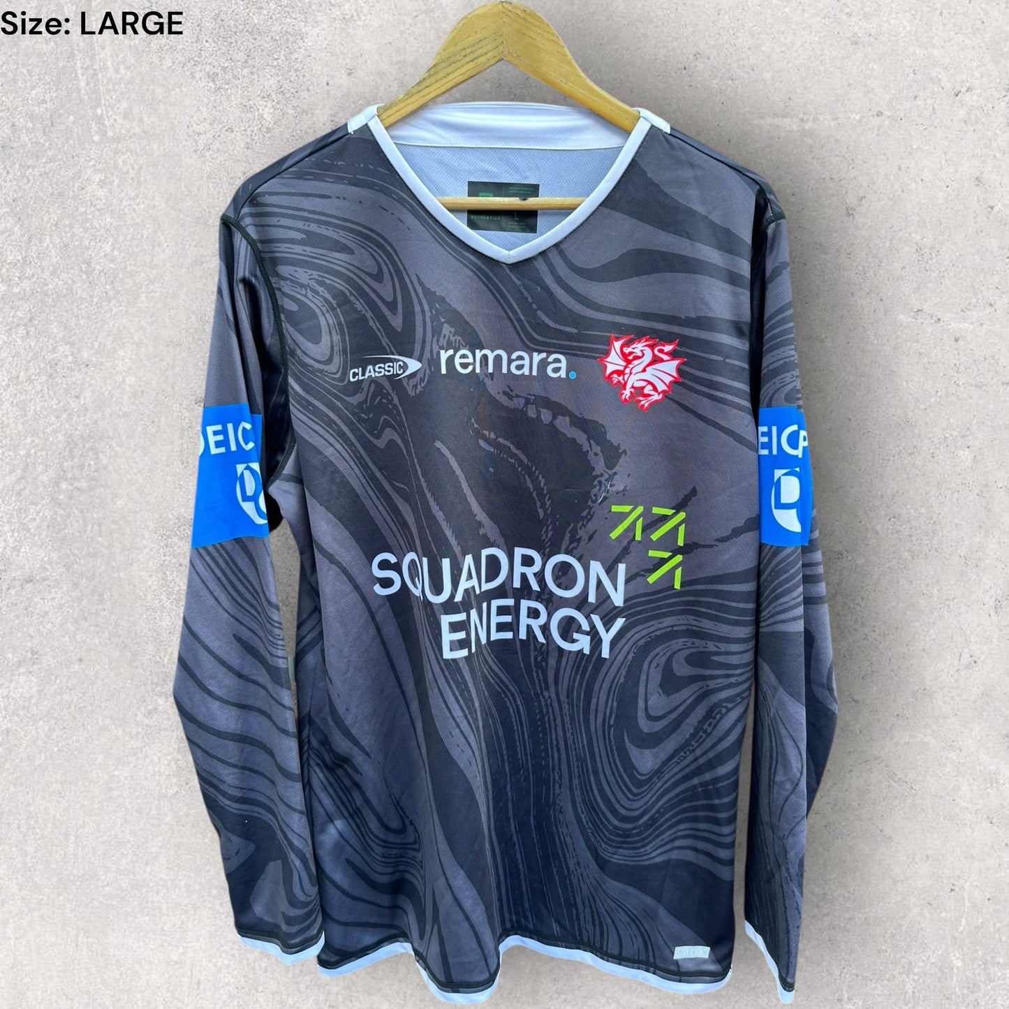 ST GEORGE ILLAWARRA DRAGONS 2025 LONG SLEEVE BLACK TRAINING SHIRT SIONE FINAU