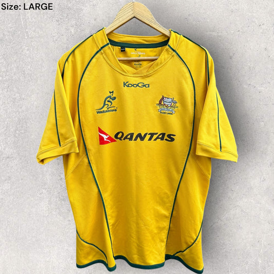 AUSTRALIAN WALLABIES KOOGA QANTAS RUGBY UNION JERSEY