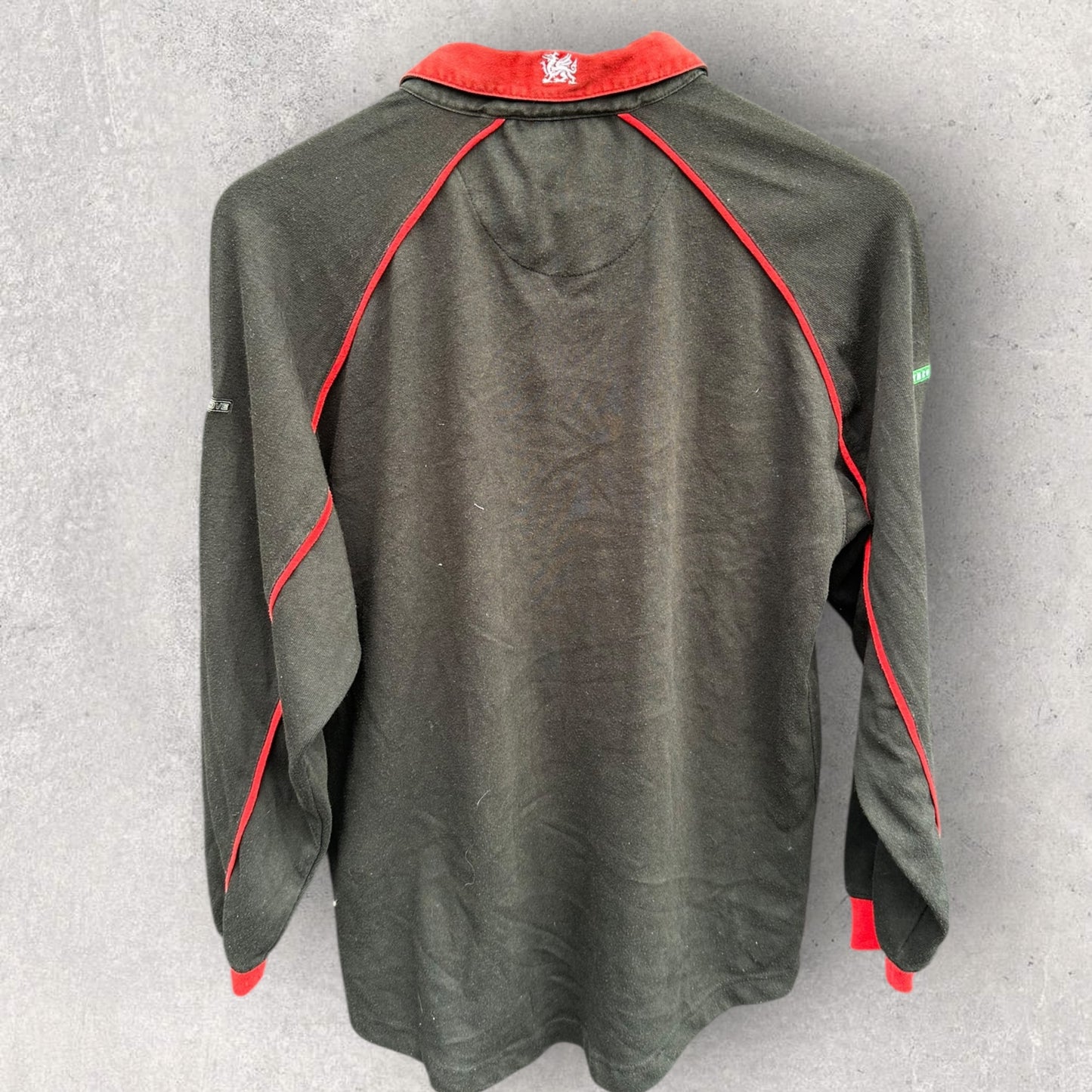 WALES RUGBY UNION REEBOK VINTAGE LONG SLEEVE COTTON JERSEY