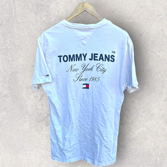 TOMMY JEANS WHITE SHORT SLEEVE SHIRT