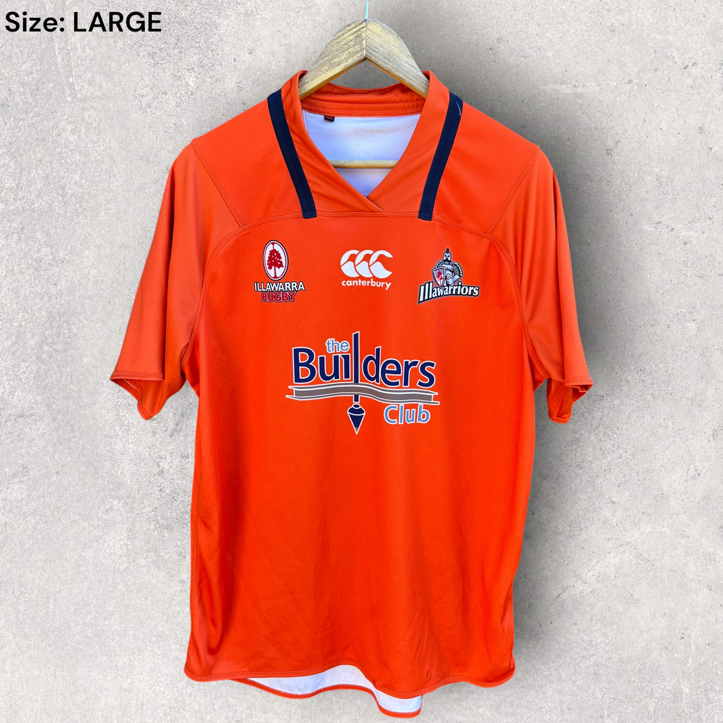 Illawarra Warriors Rugby Union Canterbury Orange Match Worn Jersey