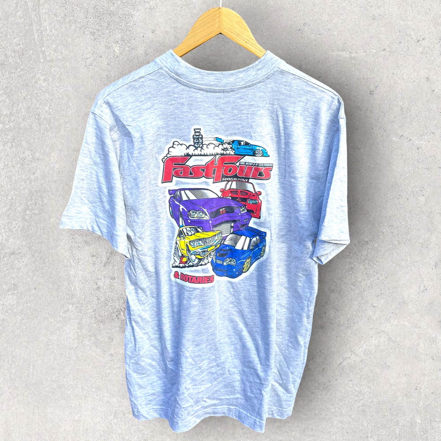 FAST FOURS MAGAZINE VINTAGE GREY T-SHIRT