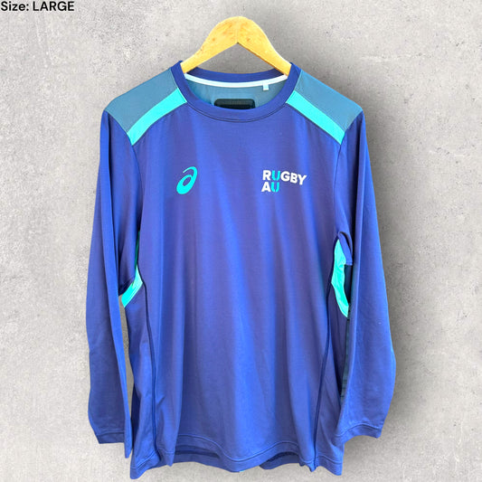 RUGBY AUSTRALIAN LONG SLEEVE PLAYER SPEC TRAINING SHIRT