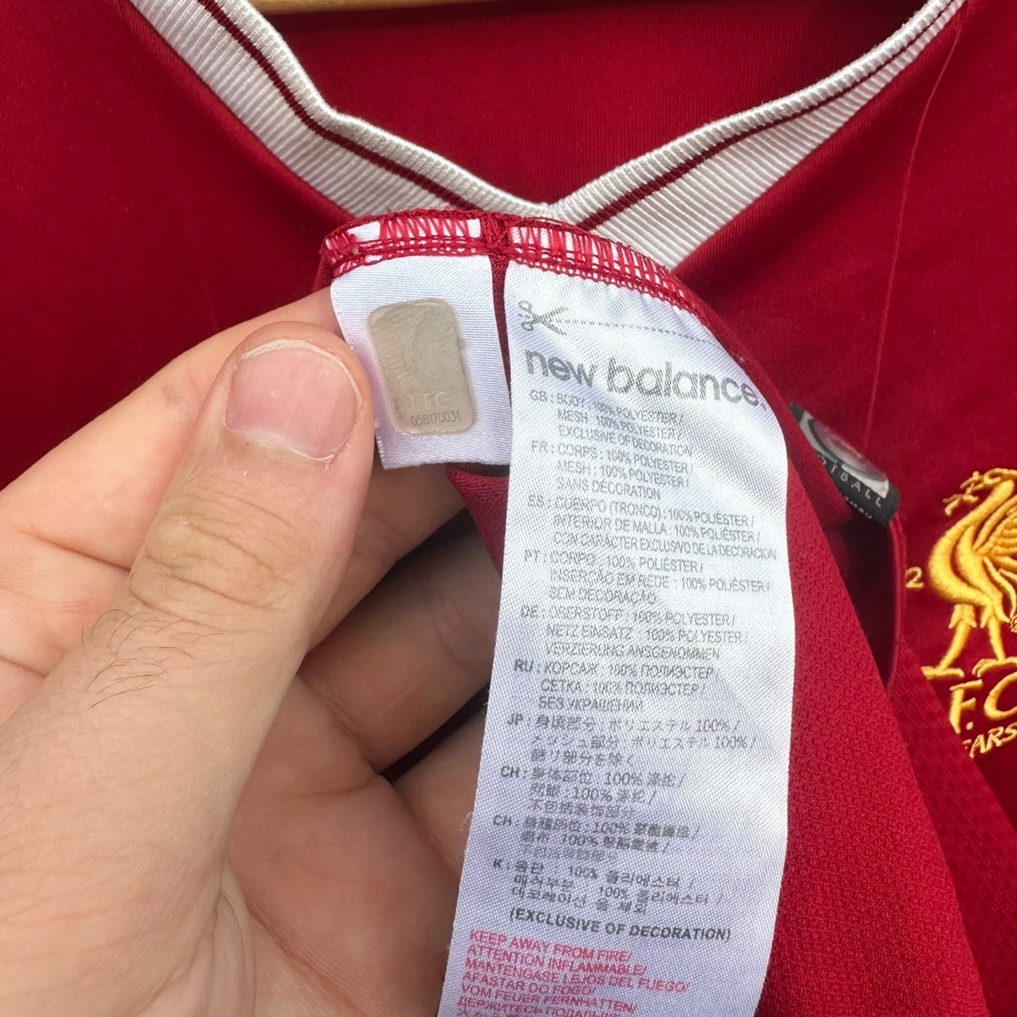 LIVERPOOL FC 2017-2018 NEW BALANCE FOOTBALL HOME JERSEY