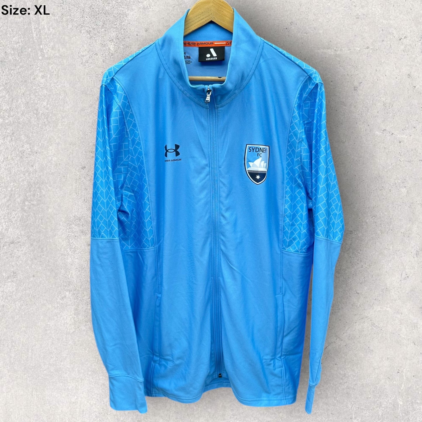 SYDNEY FC UNDER ARMOUR BLUE FOOTBALL TRACK JACKET