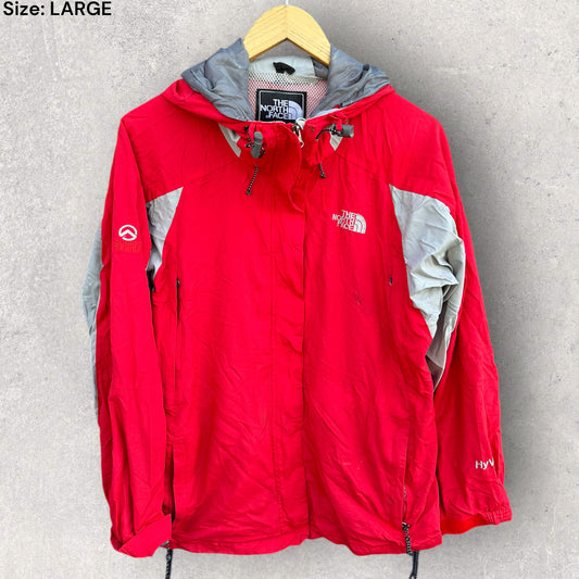 THE NORTH FACE SUMMIT SERIES RED HOODED FULL ZIP JACKET