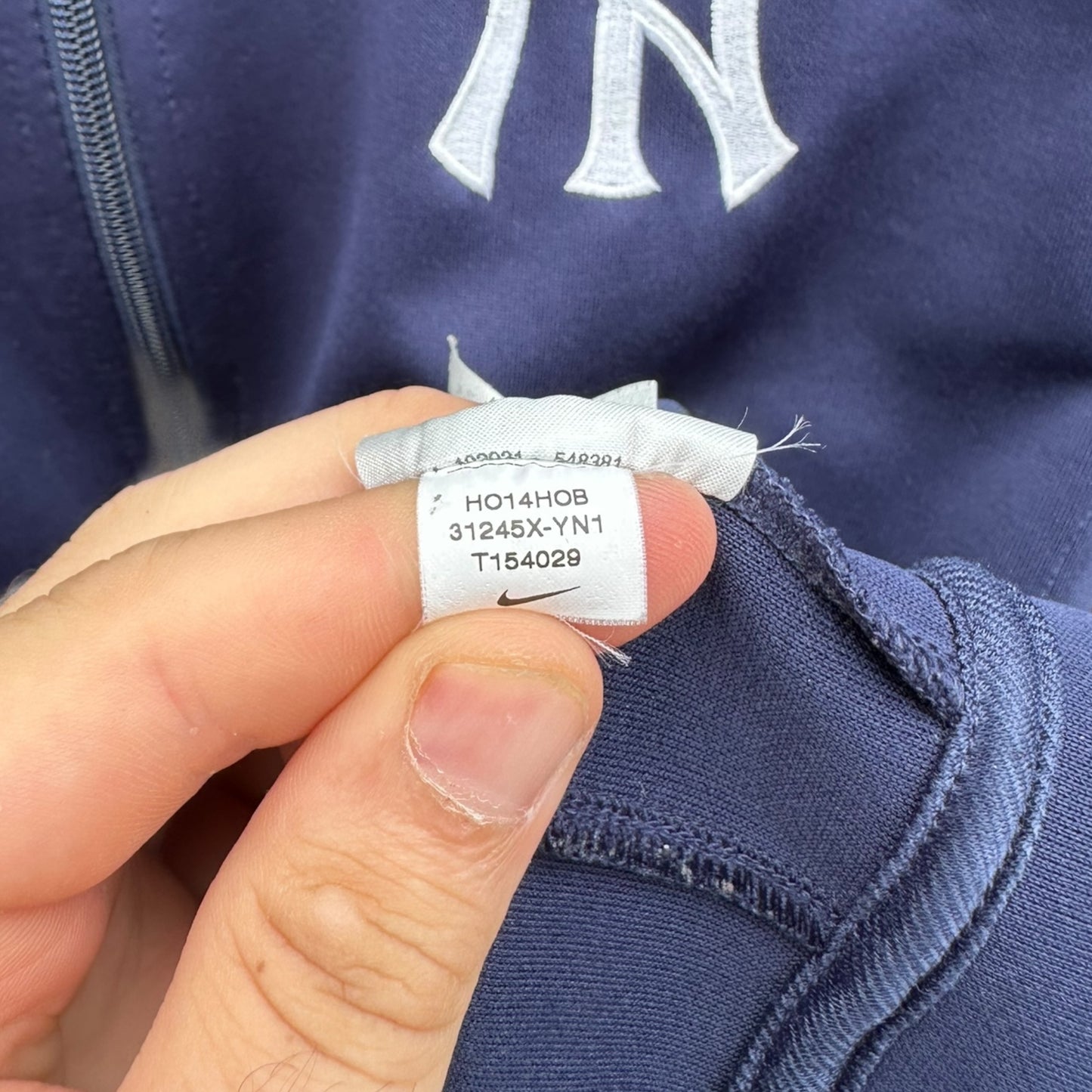 NEW YORK YANKEES NIKE BASEBALL BLUE FULL ZIP MLB JACKET