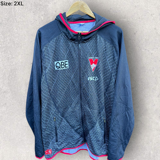 SYDNEY SWANS ISC 2019 GREY HOODED FULL ZIP JACKET