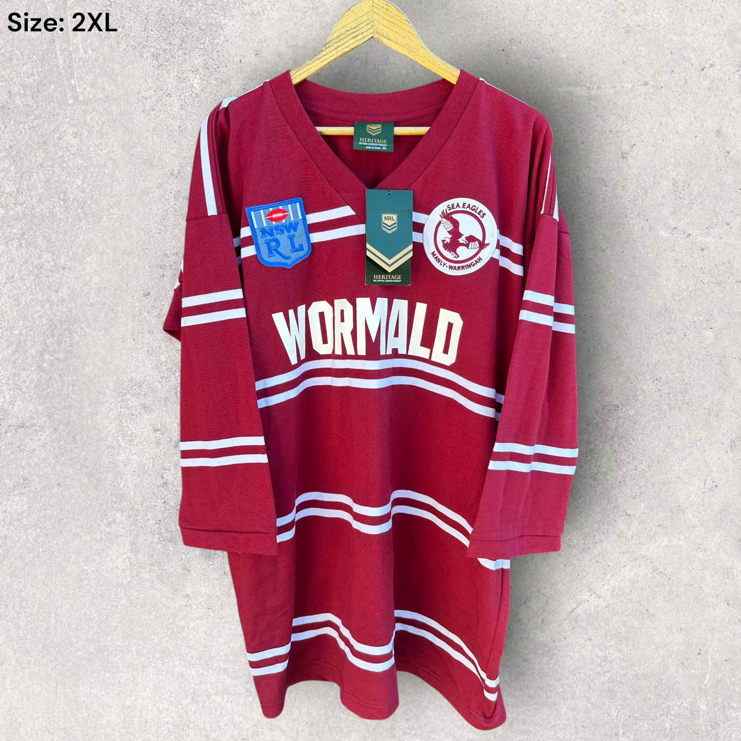 Manly Warringah Sea Eagles 1987 NSW Rugby League Heritage Jersey Brand New