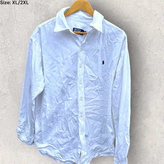 RALPH LAUREN POLO WHITE BUTTON UP SHIRT