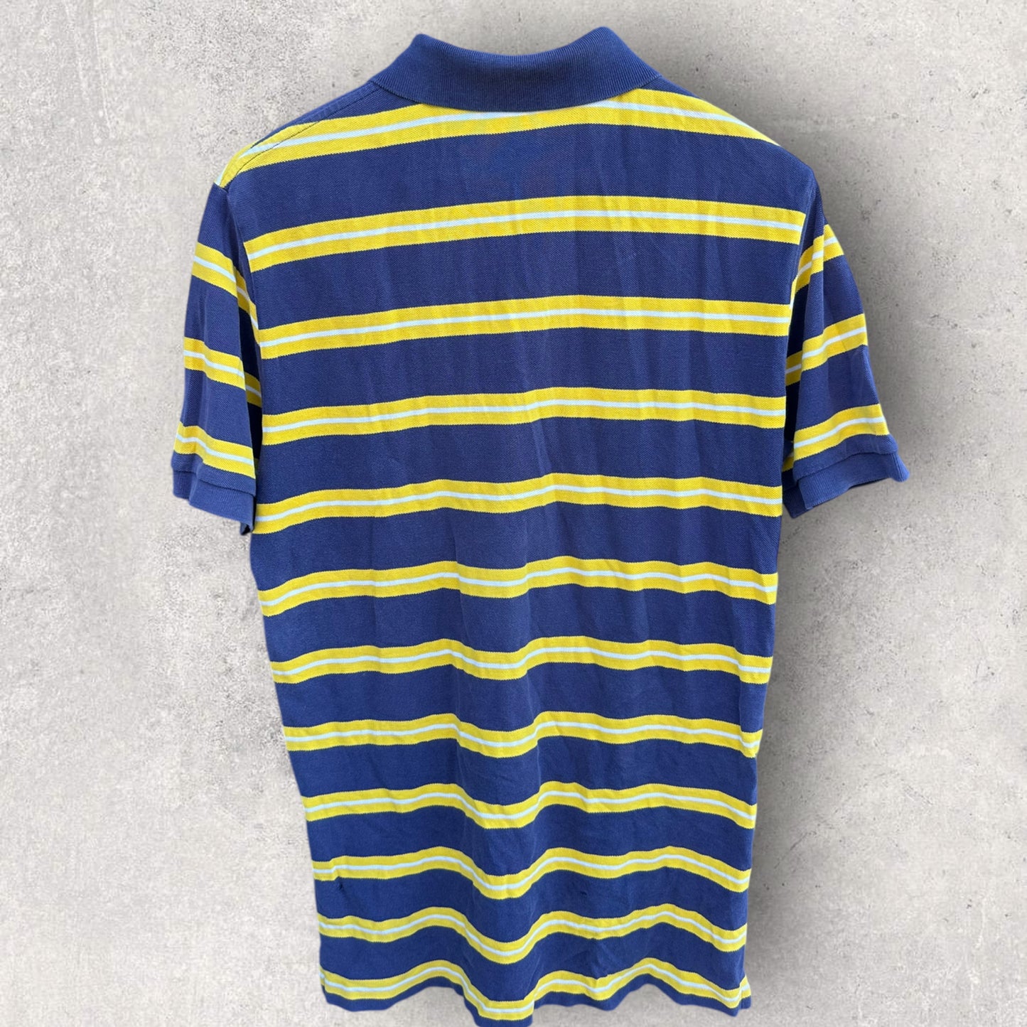 RALPH LAUREN POLO BLUE & YELLOW SHORT SLEEVE POLO SHIRT