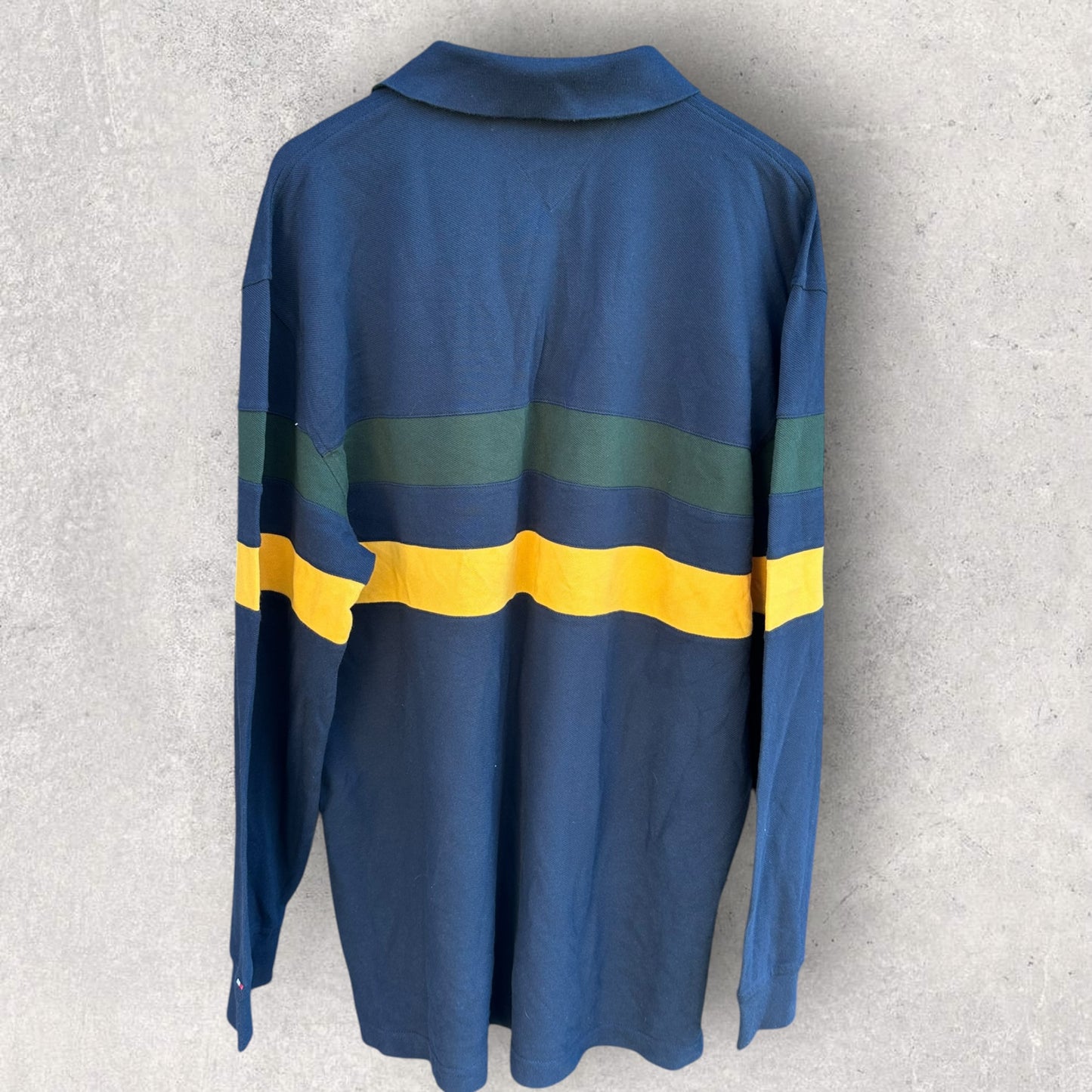 Tommy Hilfiger Navy Blue Rugby Style Long Sleeve Shirt Brand New