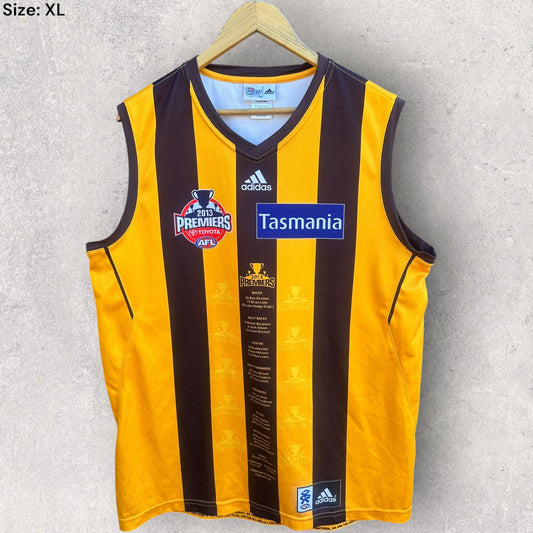 HAWTHORN HAWKS ADIDAS 2013 PREMIERS AFL GUERNSEY