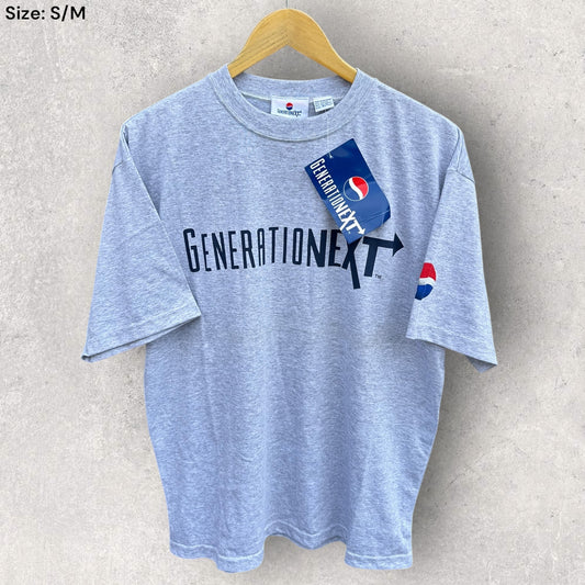PEPSI GENERATION NEXT VINTAGE GREY T-SHIRT BRAND NEW WITH TAGS