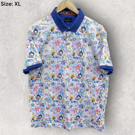 Simon Carter London Short Sleeved Graphic Polo Shirt