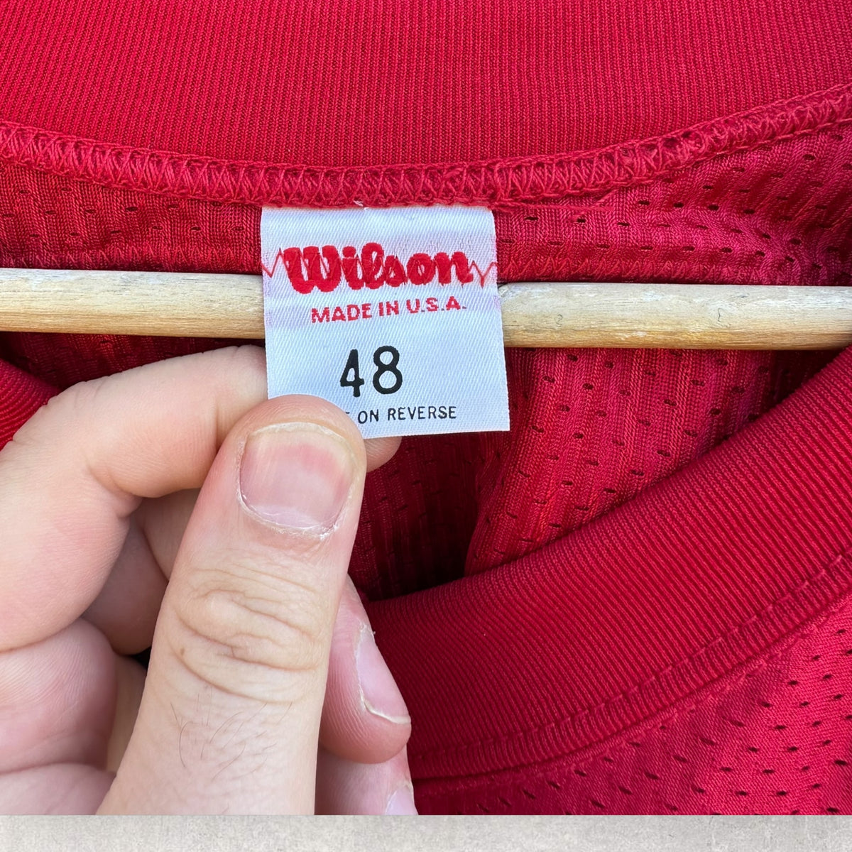 Joe Montana San Francisco 49ers Wilson Vintage NFL Red Jersey Made in USA
