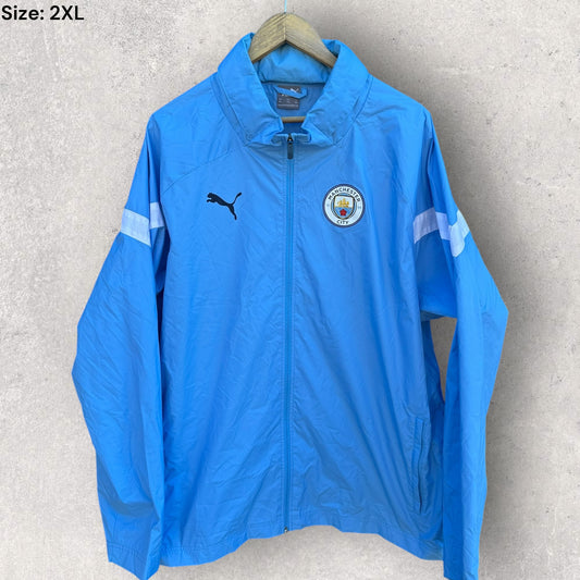 MANCHESTER CITY PUMA SKY BLUE WINDBREAKER HOODED JACKET